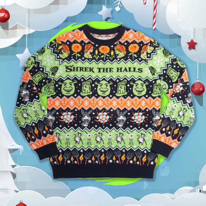 Official Shrek The Halls Christmas Funny Ugly Sweater - REVER LAVIE