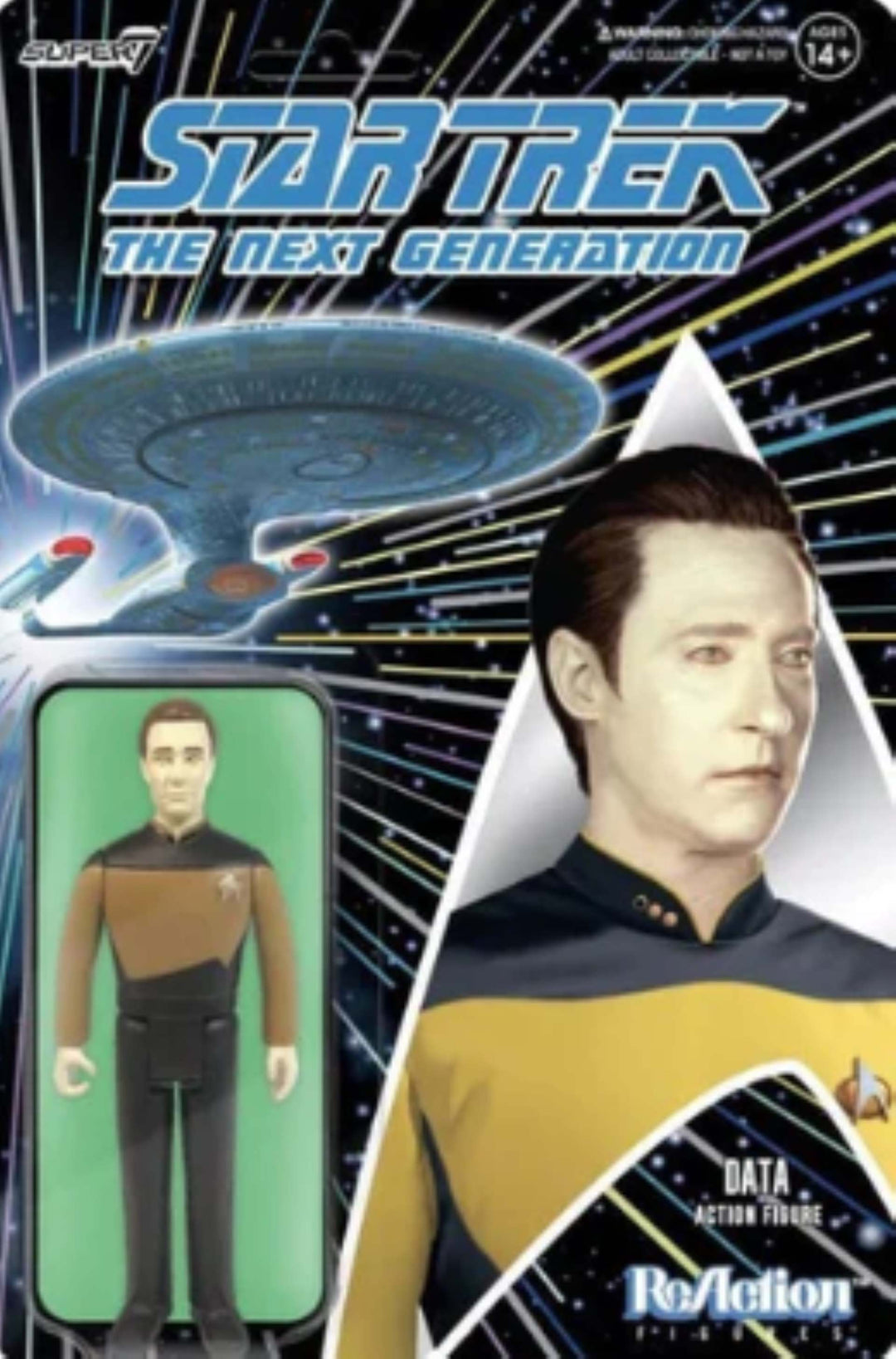 Star Trek Celebrations, The Next Generation Data Super7 ReAction Figure available at Just Geek.