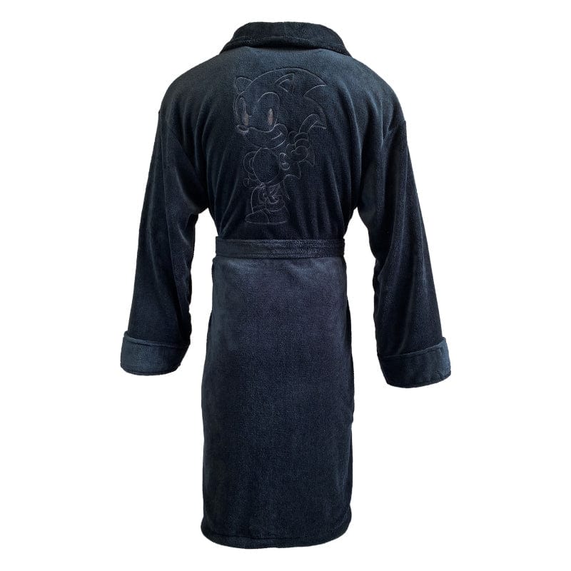 Official Sonic the Hedgehog Black Silhouette Adult Bath Robe / Dressing Gown