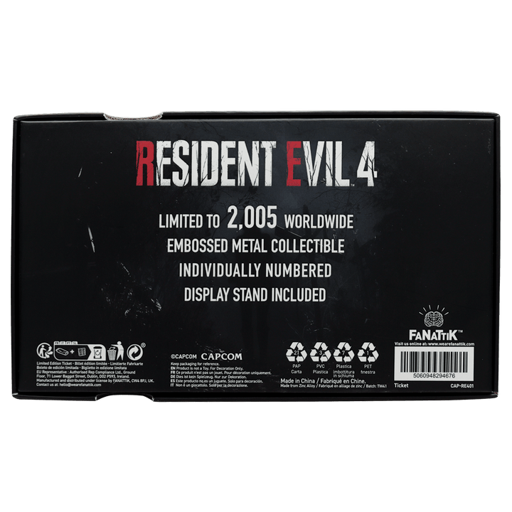 Resident Evil 4 Metal Exclusive Upgrade Ticket