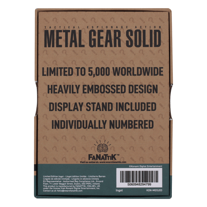 Metal Gear Solid 2 Raiden Ingot