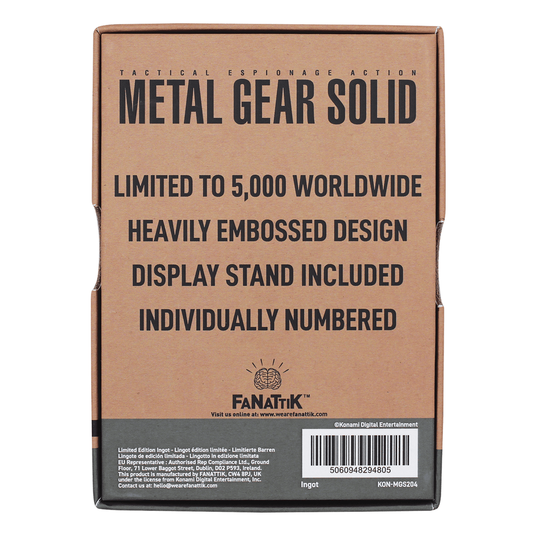 Metal Gear Solid 2 Snake Ingot