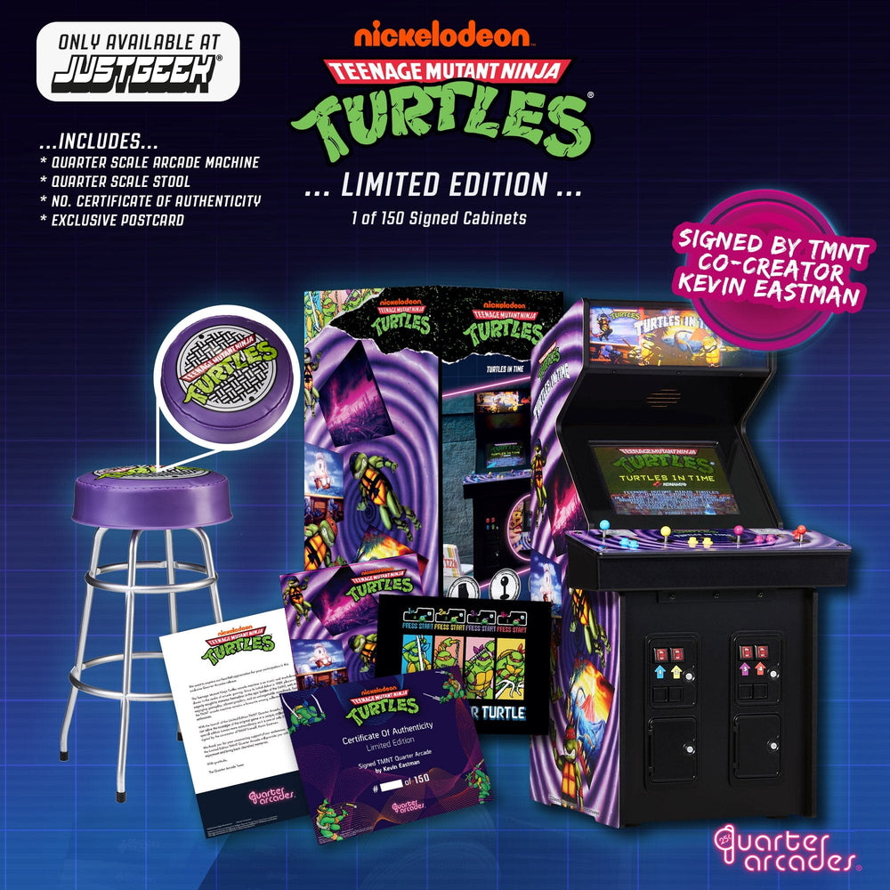 Official TMNT – Turtles in Time Quarter Size Arcade Cabinet (Exclusive Signed Collector's Edition)