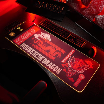 House of Dragons - Oversize Gaming Mat & Mobile Charger