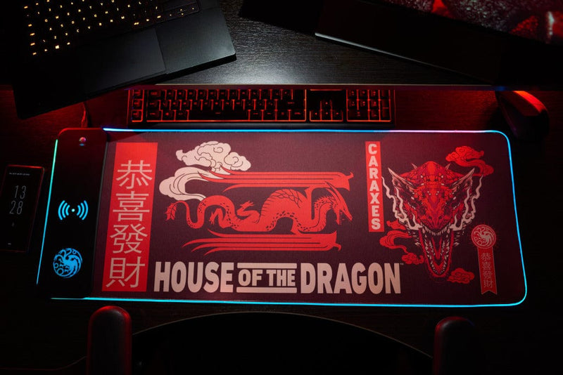 House of Dragons - Oversize Gaming Mat & Mobile Charger