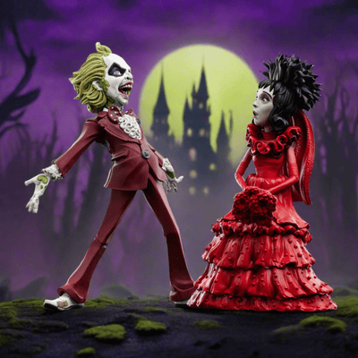 Beetlejuice Mini Epics Vinyl Figures Betelgeus & Lydia (Twin Pack) 16 cm