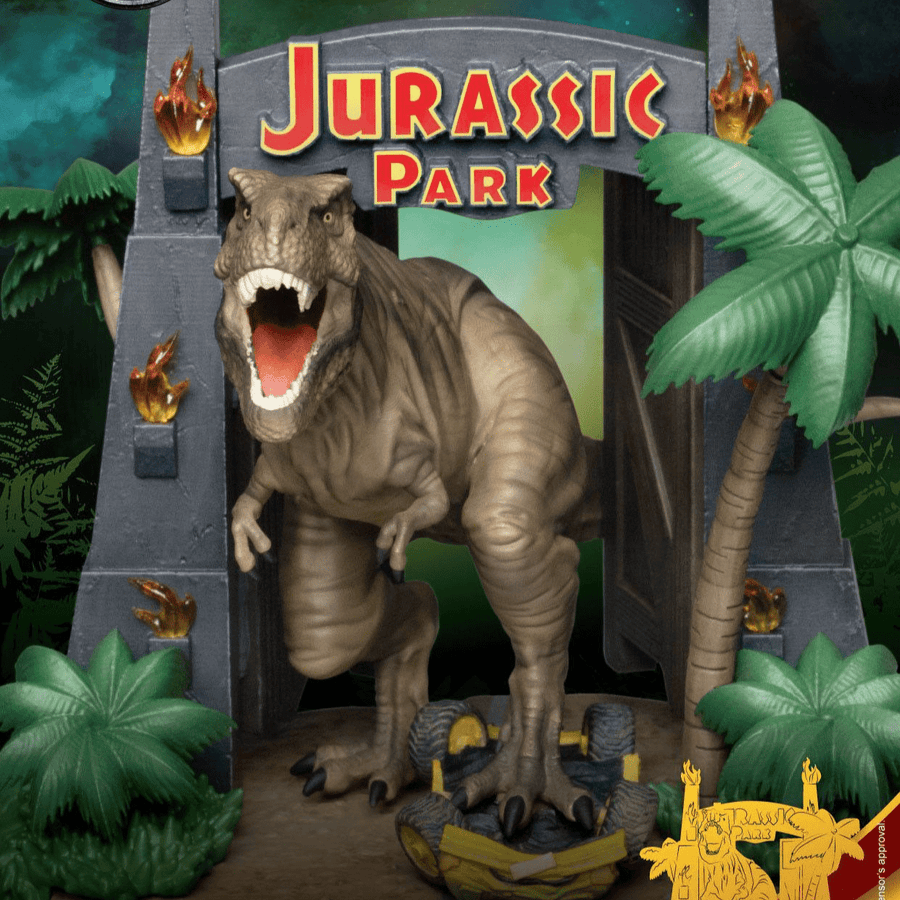 Jurassic Park D-Stage PVC Diorama Park Gate 15 cm reproduction