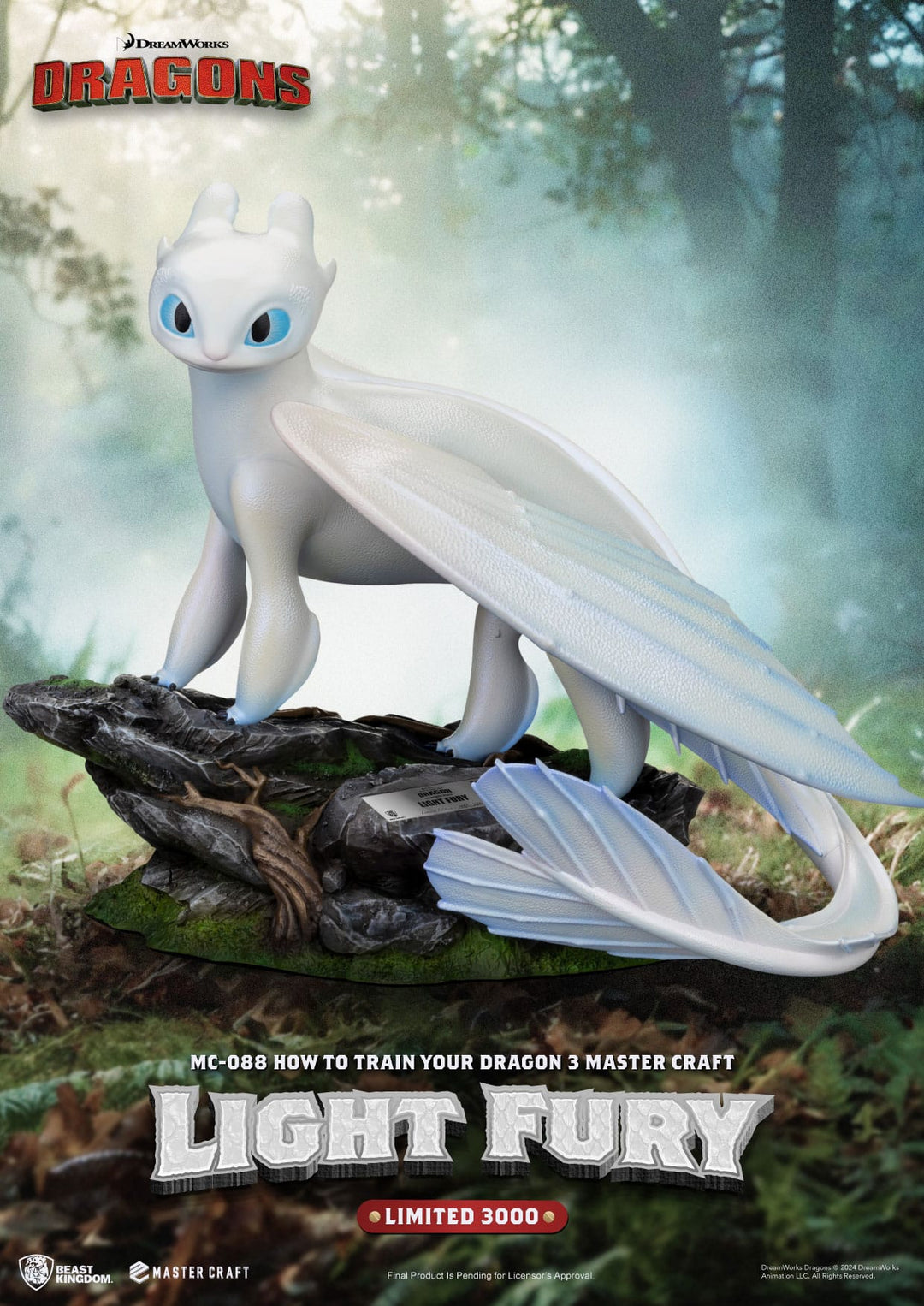 How to Train Your Dragon 3 Master Craft Light Fury Statue