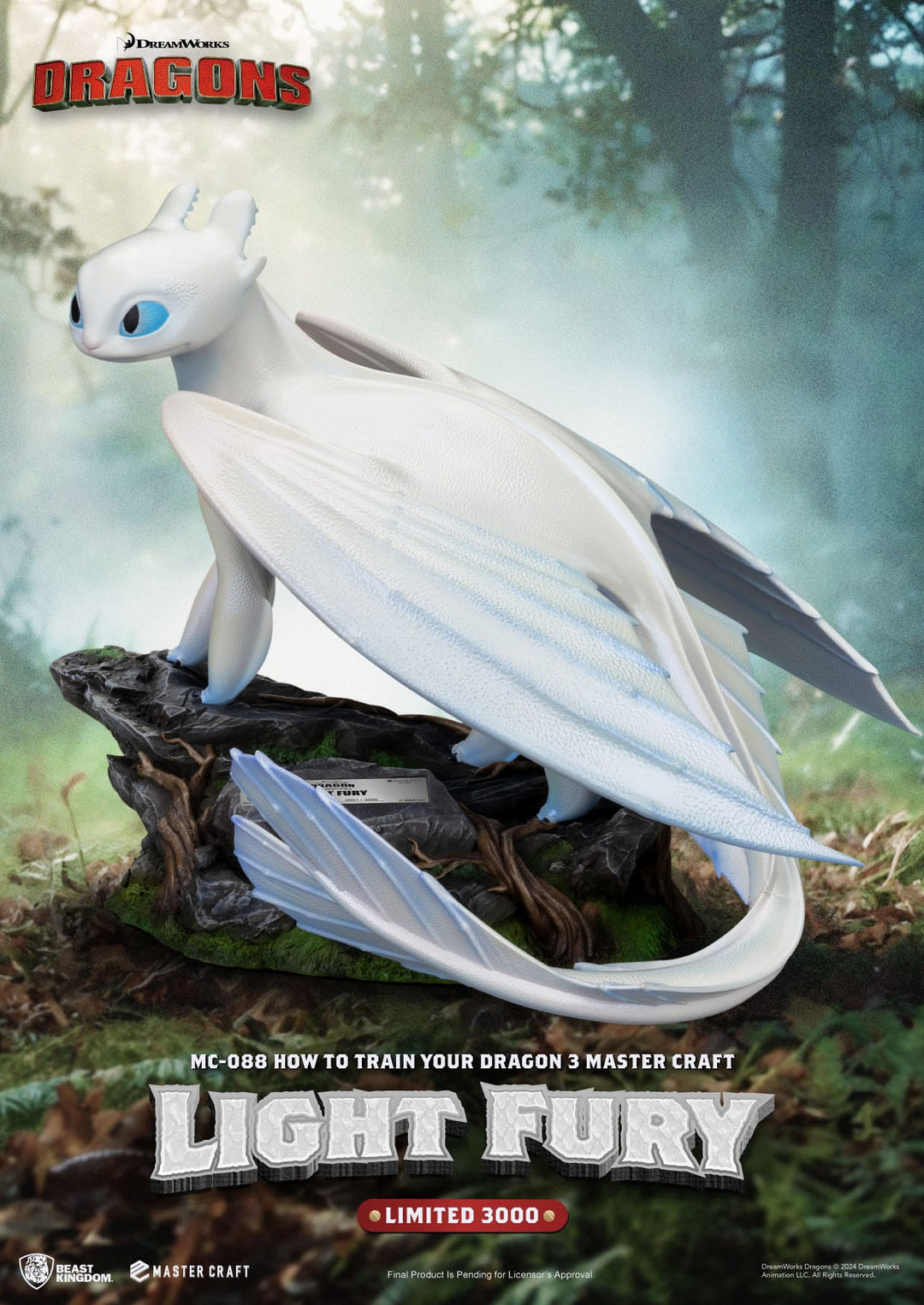 How to Train Your Dragon 3 Master Craft Light Fury Statue