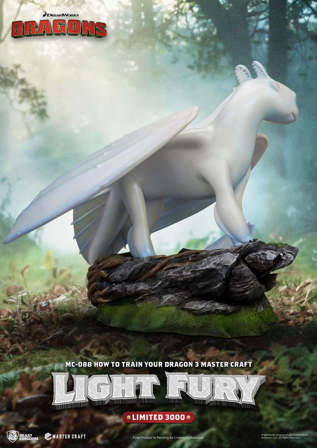 How to Train Your Dragon 3 Master Craft Light Fury Statue