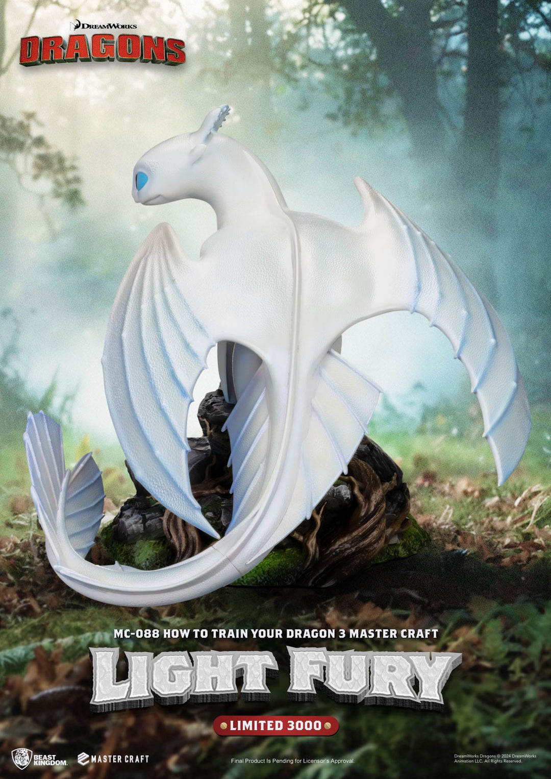 How to Train Your Dragon 3 Master Craft Light Fury Statue