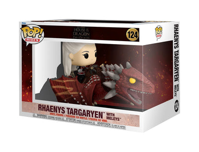 House of the Dragon POP! Rides Deluxe Vinyl Rhaenys Targaryen with Meleys 9 cm