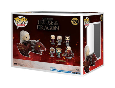 House of the Dragon POP! Rides Deluxe Vinyl Rhaenys Targaryen with Meleys 9 cm