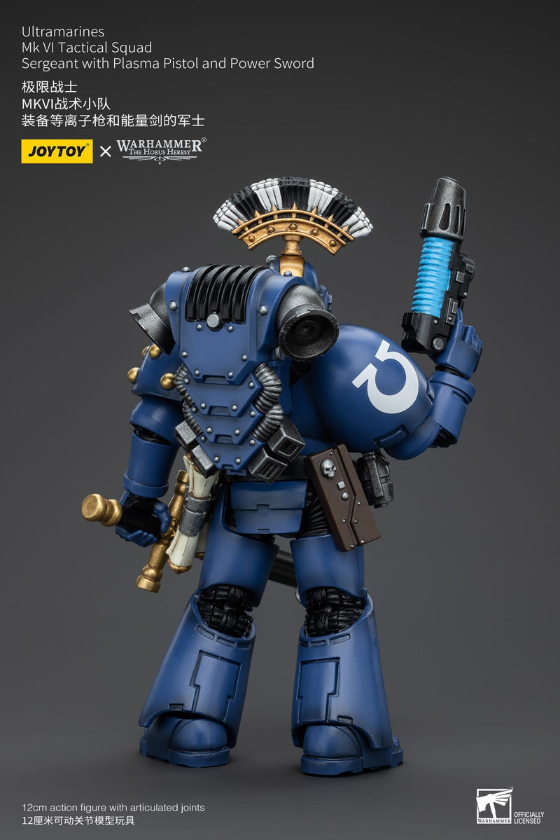 Warhammer The Horus Heresy Action Figure 1/18 Ultramarines MK VI Tactical Squad Sergeant with Plasma Pistol and Power Sword 20 cm