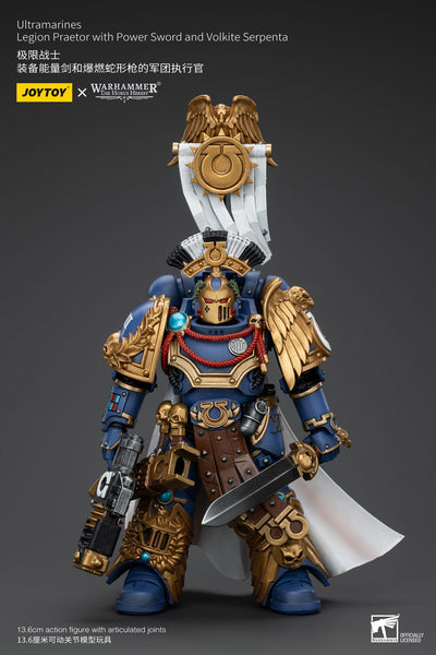 Warhammer The Horus Heresy Action Figure 1/18 Ultramarines Legion Praetor with Power Sword and Volkite Serpenta 20 cm