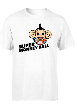 Super Monkey Ball White T-Shirt XXS/XS/S/M/L/XL/XXL