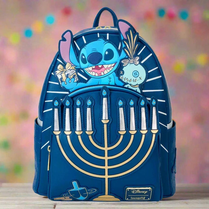 Loungefly Disney Lilo & Stitch Light Up Menorah Stitch Mini Backpack