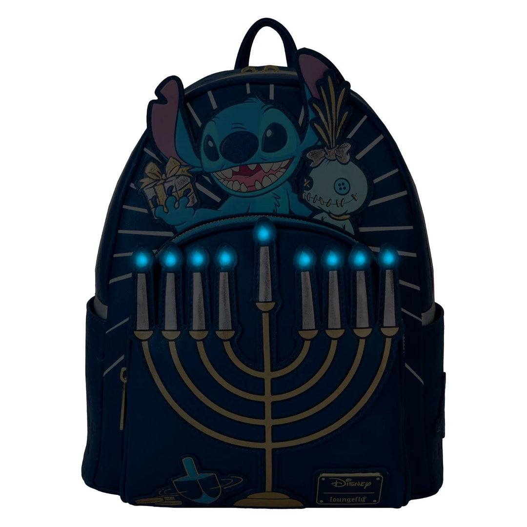 Loungefly Disney Lilo & Stitch Light Up Menorah Stitch Mini Backpack