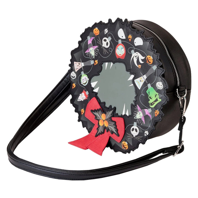 Loungefly Disney Nightmare Before Christmas Figural Wreath Crossbody Bag