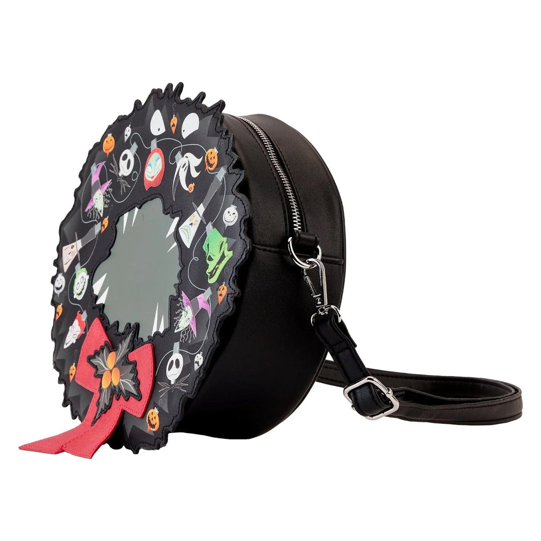 Loungefly Disney Nightmare Before Christmas Figural Wreath Crossbody Bag