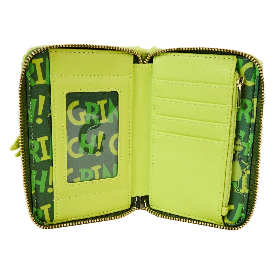 Loungefly Dr Seuss Plush Grinch Glow Cosplay Zip Around Wallet