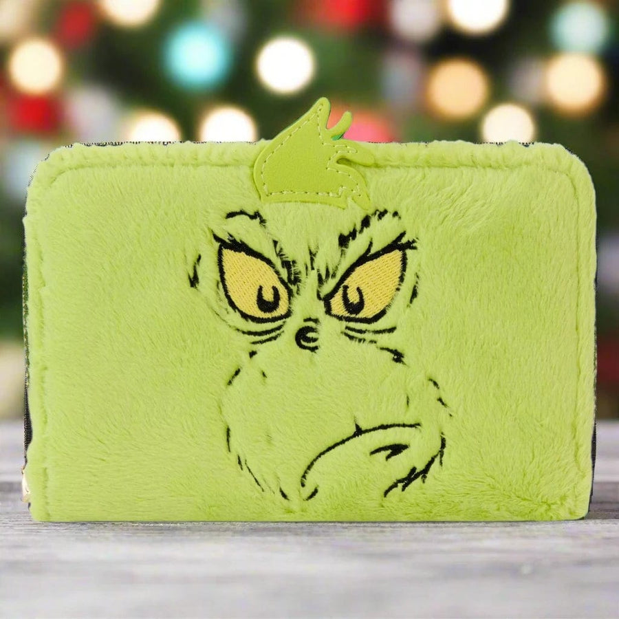 Loungefly Dr Seuss Plush Grinch Glow Cosplay Zip Around Wallet