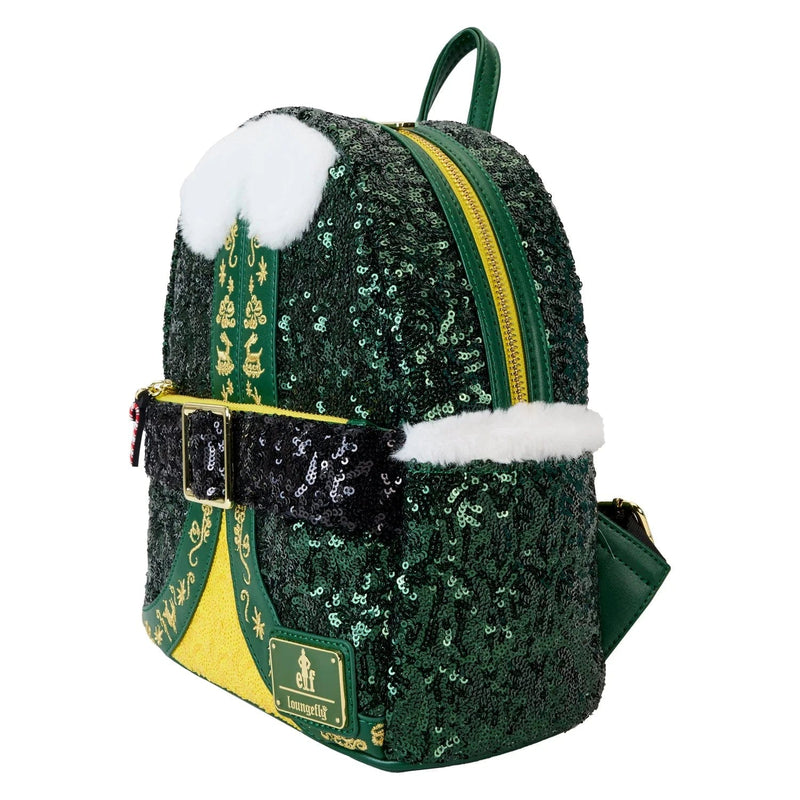 Loungefly Warner Bros. Elf Buddy Sequin Cosplay Mini Backpack