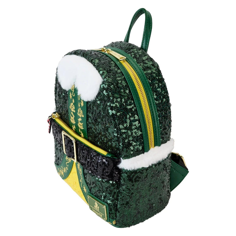 Loungefly Warner Bros. Elf Buddy Sequin Cosplay Mini Backpack