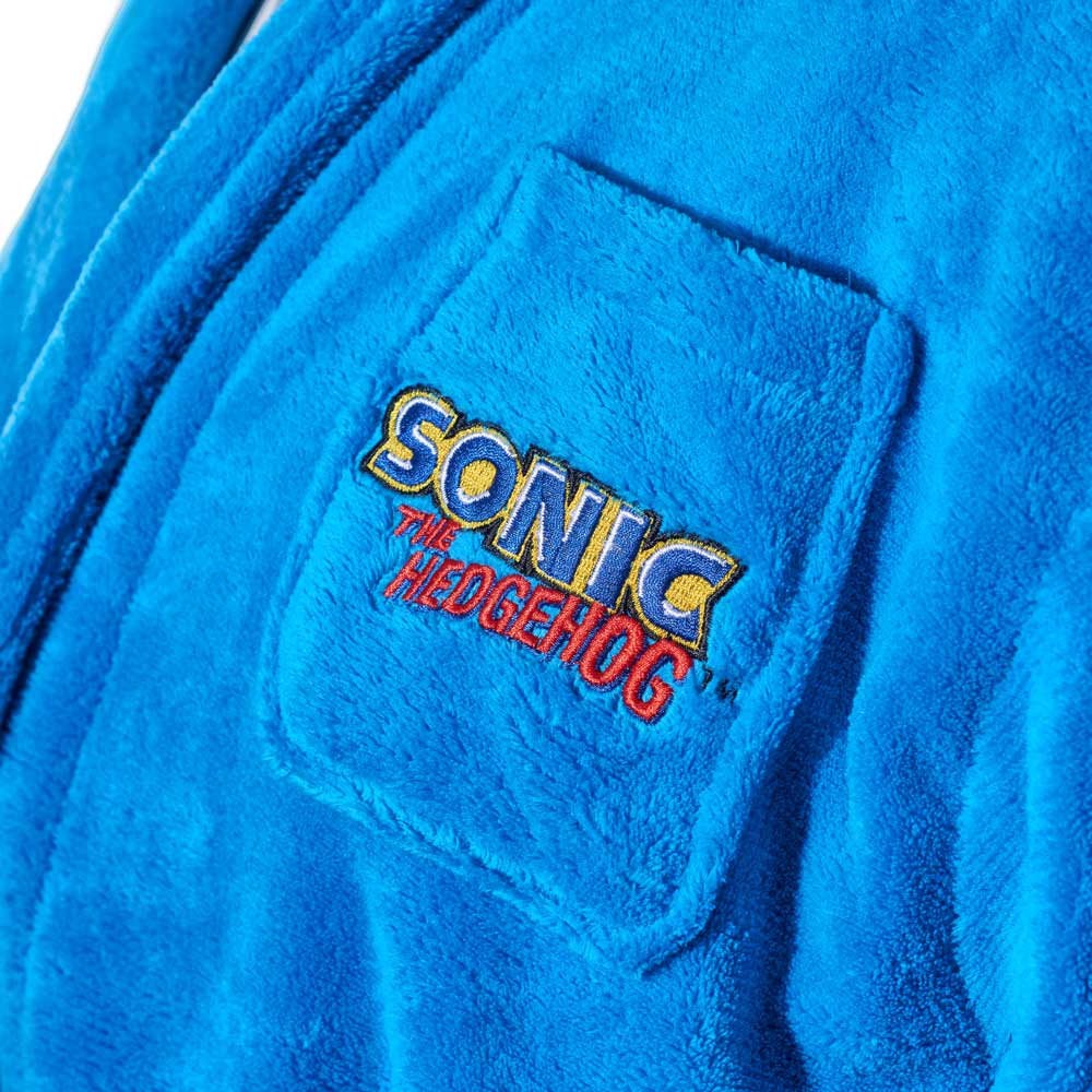 Official Sonic the Hedgehog Go Faster Bathrobe / Dressing Gown