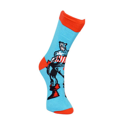 Just Geek - Official Marvel Captain America Black/Blue Socks