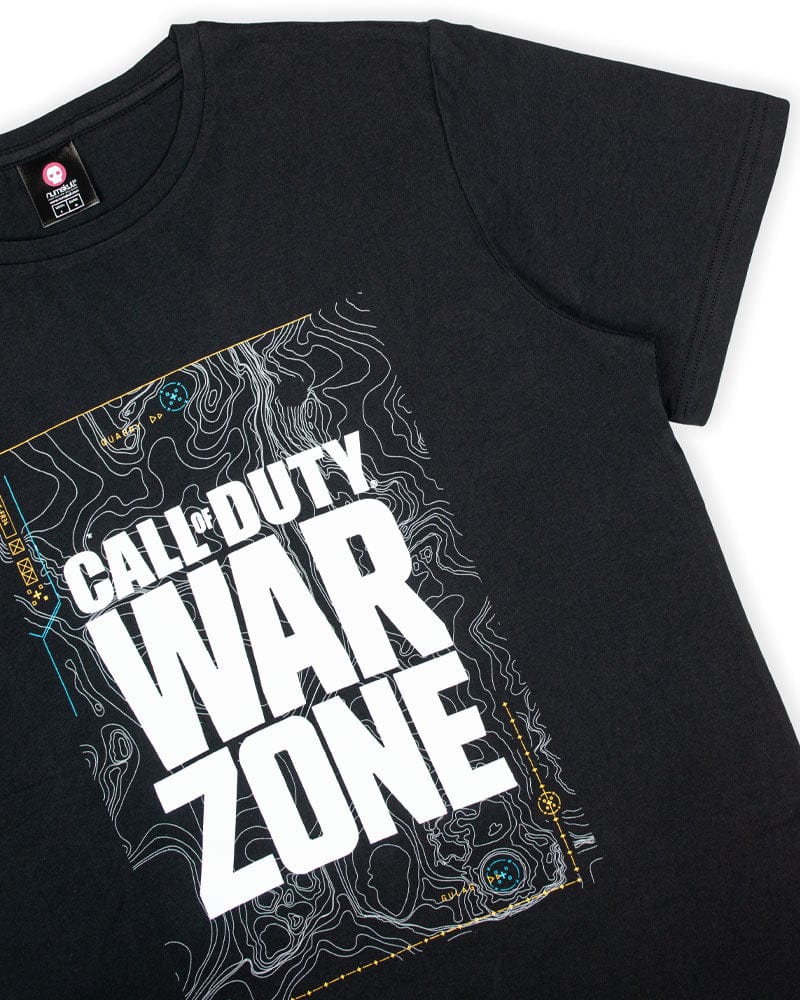 Official Call Of Duty Warzone Black Map  T-Shirts