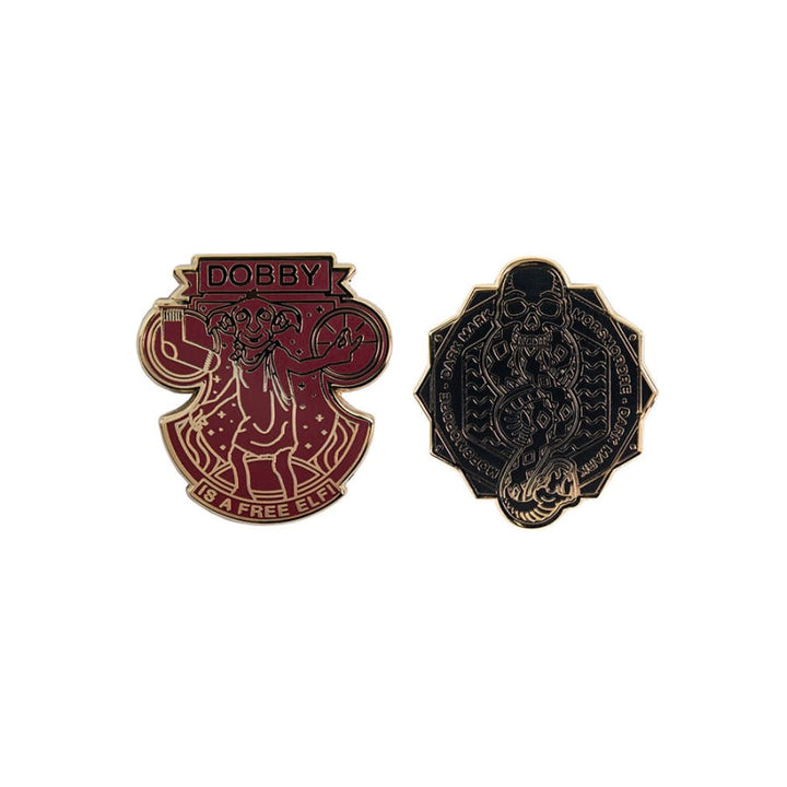 One Size Pin Kings Harry Potter Enamel Pin Badge Set 1.3 - Dark Mark & Dobby