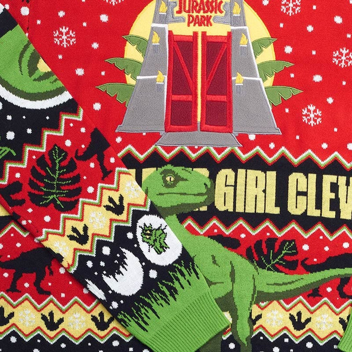 Just Geek Official Jurassic Park Christmas Jumper Ugly