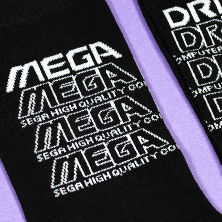 One Size Official Mega Drive ‘Retro Logo’ Black Socks (One Size)