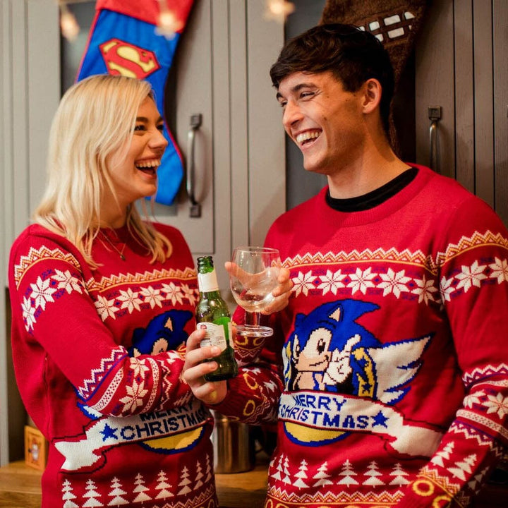 Official Classic Sonic the Hedgehog Christmas Jumper / Ugly Sweater