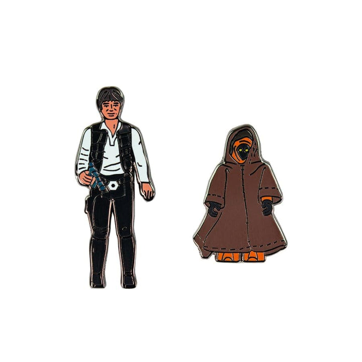 One Size Pin Kings Star Wars Enamel Pin Badge Set 1.5 - Han Solo and Jawa