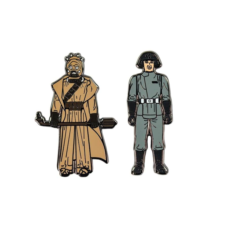 One Size Pin Kings Star Wars Enamel Pin Badge Set 1.6 - Tusken Raider and Imperial Death Star Technician