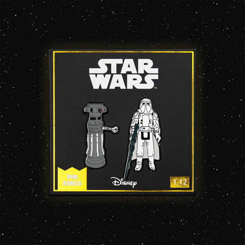 One Size Pin Kings Star Wars Enamel Pin Badge Set 1.12 – FX-7 and Imperial Stormtrooper (Hoth Battle Gear)