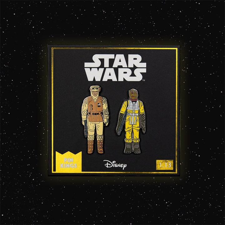 One Size Pin Kings Star Wars Enamel Pin Badge Set 1.13 – Bossk and Rebel Soldier (Hoth Battle Gear)