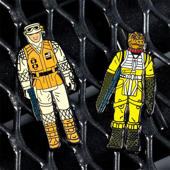 One Size Pin Kings Star Wars Enamel Pin Badge Set 1.13 – Bossk and Rebel Soldier (Hoth Battle Gear)