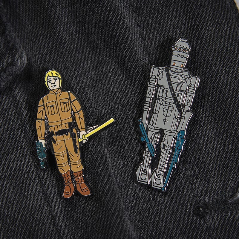 One Size Pin Kings Star Wars Enamel Pin Badge Set 1.14 – IG-88 and Luke Skywalker (Bespin Fatigues)