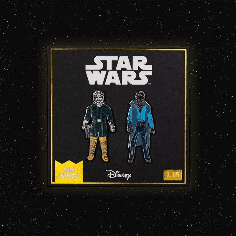 One Size Pin Kings Star Wars Enamel Pin Badge Set 1.15 – Han Solo (Hoth Outfit) and Lando Calrissian