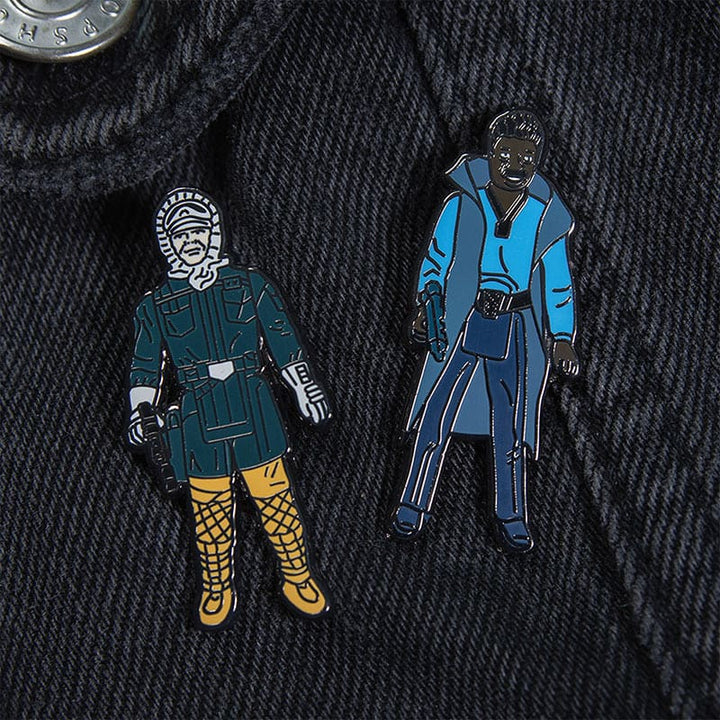 One Size Pin Kings Star Wars Enamel Pin Badge Set 1.15 – Han Solo (Hoth Outfit) and Lando Calrissian