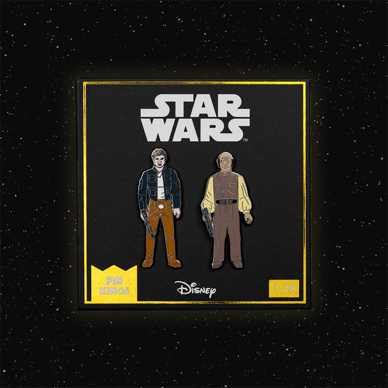 One Size Pin Kings Star Wars Enamel Pin Badge Set 1.18 – Han Solo (Bespin Outfit) and Lobot