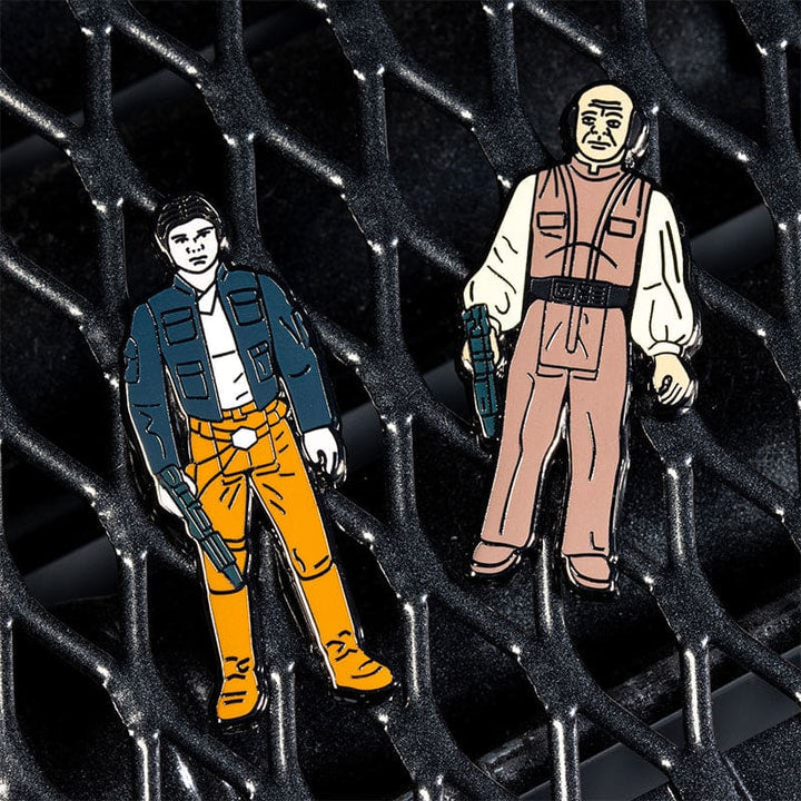 One Size Pin Kings Star Wars Enamel Pin Badge Set 1.18 – Han Solo (Bespin Outfit) and Lobot