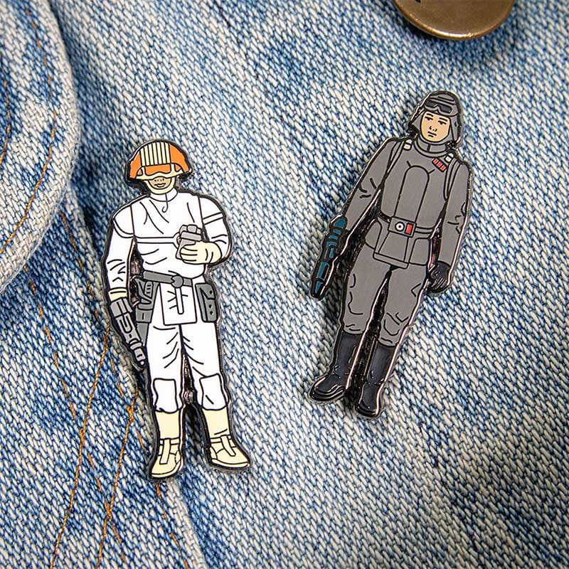 One Size Pin Kings Star Wars Enamel Pin Badge Set 1.23 – AT-AT Commander and Cloud Car Pilot