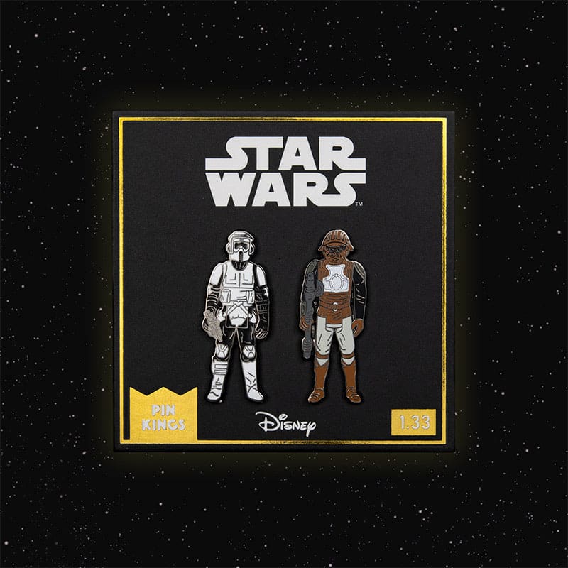 One Size Pin Kings Star Wars Enamel Pin Badge Set 1.33 – Biker Scout and Lando Calrissian (Skiff Guard Disguise)