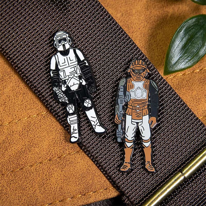 One Size Pin Kings Star Wars Enamel Pin Badge Set 1.33 – Biker Scout and Lando Calrissian (Skiff Guard Disguise)