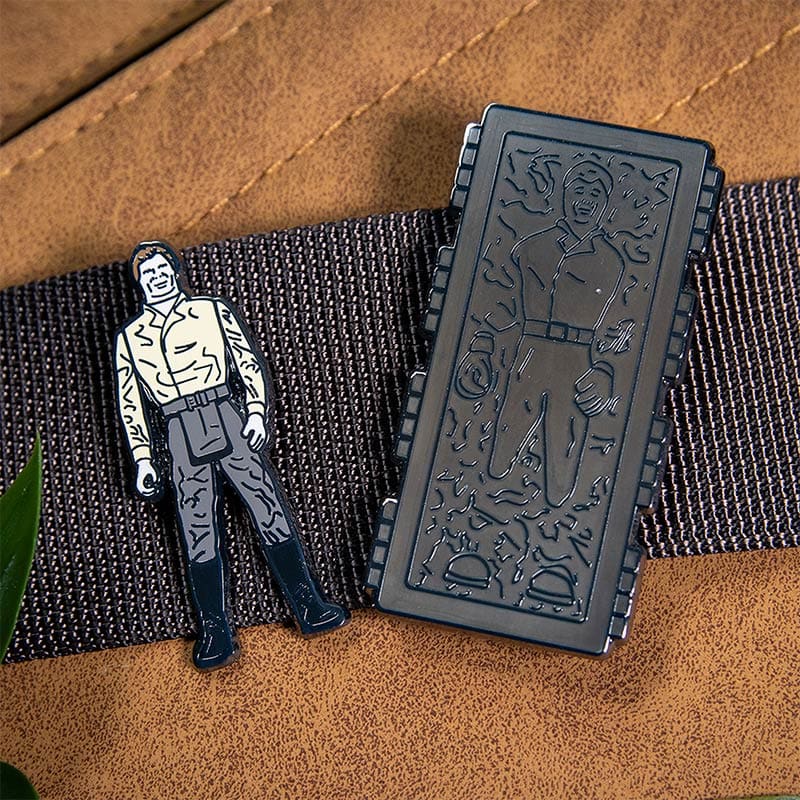 One Size Pin Kings Star Wars Enamel Pin Badge Set 1.45 – Han Solo and Han Solo (In Carbonite Chamber)