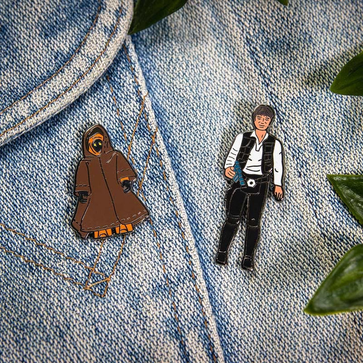 One Size Pin Kings Star Wars Enamel Pin Badge Set 1.5 - Han Solo and Jawa